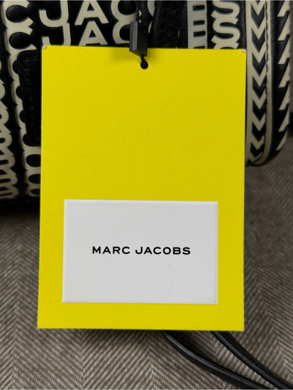 Marc Jacobs Monogram Leather Crossbody Tote Bag in White & Black - Picture 13 of 16